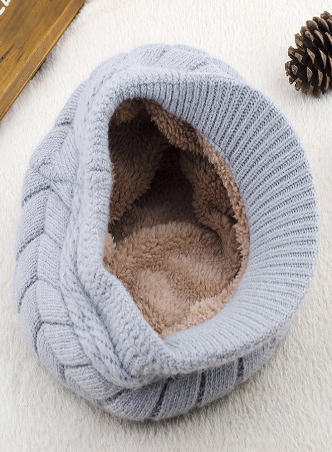 HINDAWI Winter Hat Gloves for Women Knit Warm Snow Ski Outdoor Caps Touch Screen Mittens Grey - Image 3